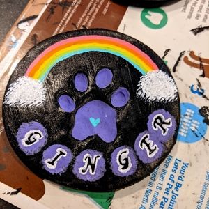 Pet memorial clay print